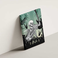 Electric Guitar Skull Canvas Wall Art Lets Rock - Wonder Print Shop