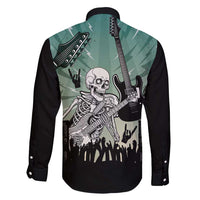 Electric Guitar Skull Family Matching Puletasi and Hawaiian Shirt Lets Rock - Wonder Print Shop