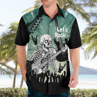 Electric Guitar Skull Hawaiian Shirt Lets Rock - Wonder Print Shop