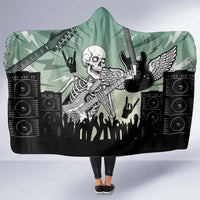 Electric Guitar Skull Hooded Blanket Lets Rock - Wonder Print Shop