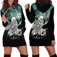 Electric Guitar Skull Hoodie Dress Lets Rock - Wonder Print Shop