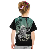 Electric Guitar Skull Kid T Shirt Lets Rock - Wonder Print Shop
