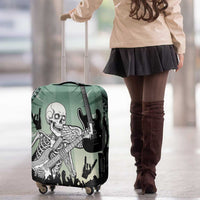 Electric Guitar Skull Luggage Cover Lets Rock - Wonder Print Shop