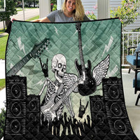 Electric Guitar Skull Quilt Lets Rock - Wonder Print Shop