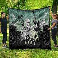 Electric Guitar Skull Quilt Lets Rock - Wonder Print Shop
