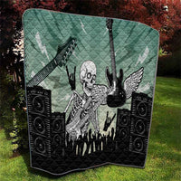 Electric Guitar Skull Quilt Lets Rock - Wonder Print Shop