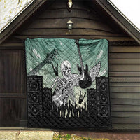 Electric Guitar Skull Quilt Lets Rock - Wonder Print Shop