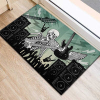 Electric Guitar Skull Rubber Doormat Lets Rock - Wonder Print Shop