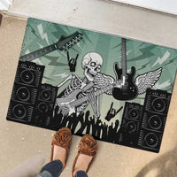 Electric Guitar Skull Rubber Doormat Lets Rock - Wonder Print Shop