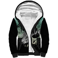 Electric Guitar Skull Sherpa Hoodie Lets Rock - Wonder Print Shop