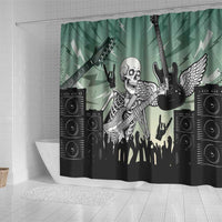 Electric Guitar Skull Shower Curtain Lets Rock - Wonder Print Shop