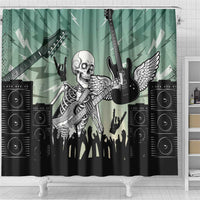 Electric Guitar Skull Shower Curtain Lets Rock - Wonder Print Shop