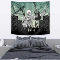 Electric Guitar Skull Tapestry Lets Rock - Wonder Print Shop