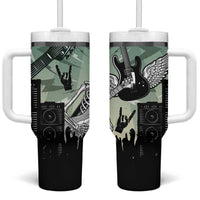 Electric Guitar Skull Tumbler With Handle Lets Rock - Wonder Print Shop