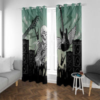 Electric Guitar Skull Window Curtain Lets Rock - Wonder Print Shop