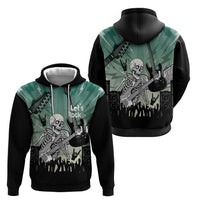 Electric Guitar Skull Zip Hoodie Lets Rock - Wonder Print Shop