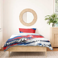 Slovakia Constitution Day Bedding Set Slovensko Grassalkovich Palace With Coat Of Arms - Wonder Print Shop