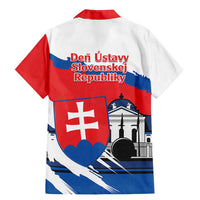 Slovakia Constitution Day Family Matching Mermaid Dress and Hawaiian Shirt Slovensko Grassalkovich Palace With Coat Of Arms - Wonder Print Shop