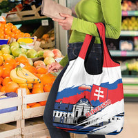 Slovakia Constitution Day Grocery Bag Slovensko Grassalkovich Palace With Coat Of Arms