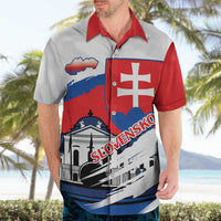 Slovakia Constitution Day Hawaiian Shirt Slovensko Grassalkovich Palace With Coat Of Arms - Wonder Print Shop