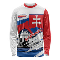 Slovakia Constitution Day Long Sleeve Shirt Slovensko Grassalkovich Palace With Coat Of Arms - Wonder Print Shop