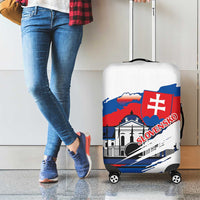 Slovakia Constitution Day Luggage Cover Slovensko Grassalkovich Palace With Coat Of Arms - Wonder Print Shop