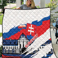 Slovakia Constitution Day Quilt Slovensko Grassalkovich Palace With Coat Of Arms - Wonder Print Shop