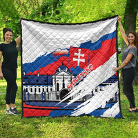 Slovakia Constitution Day Quilt Slovensko Grassalkovich Palace With Coat Of Arms - Wonder Print Shop