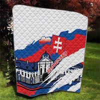 Slovakia Constitution Day Quilt Slovensko Grassalkovich Palace With Coat Of Arms - Wonder Print Shop
