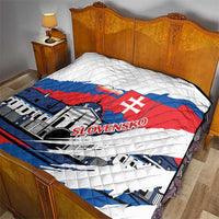Slovakia Constitution Day Quilt Slovensko Grassalkovich Palace With Coat Of Arms - Wonder Print Shop
