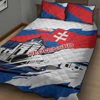 Slovakia Constitution Day Quilt Bed Set Slovensko Grassalkovich Palace With Coat Of Arms - Wonder Print Shop