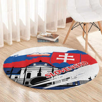 Slovakia Constitution Day Round Carpet Slovensko Grassalkovich Palace With Coat Of Arms