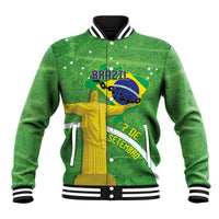 Personalized Brazil Independence Day Baseball Jacket Brasil Map Christ The Redeemer 7 De Setembro - Wonder Print Shop