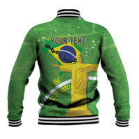 Personalized Brazil Independence Day Baseball Jacket Brasil Map Christ The Redeemer 7 De Setembro - Wonder Print Shop