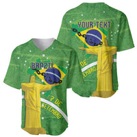 Personalized Brazil Independence Day Baseball Jersey Brasil Map Christ The Redeemer 7 De Setembro - Wonder Print Shop