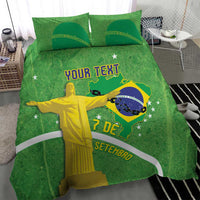 Personalized Brazil Independence Day Bedding Set Brasil Map Christ The Redeemer 7 De Setembro - Wonder Print Shop
