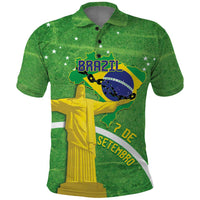 Personalized Brazil Independence Day Polo Shirt Brasil Map Christ The Redeemer 7 De Setembro - Wonder Print Shop