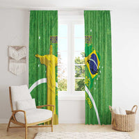 Personalized Brazil Independence Day Window Curtain Brasil Map Christ The Redeemer 7 De Setembro - Wonder Print Shop