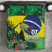 Feliz Dia Da Indepencencia Brazil Bedding Set Brasil Toucan Tropical Vibes - Wonder Print Shop