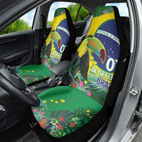 Feliz Dia Da Indepencencia Brazil Car Seat Cover Brasil Toucan Tropical Vibes - Wonder Print Shop