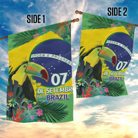 Feliz Dia Da Indepencencia Brazil Garden Flag Brasil Toucan Tropical Vibes - Wonder Print Shop