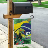 Feliz Dia Da Indepencencia Brazil Garden Flag Brasil Toucan Tropical Vibes - Wonder Print Shop
