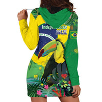 Feliz Dia Da Indepencencia Brazil Hoodie Dress Brasil Toucan Tropical Vibes - Wonder Print Shop