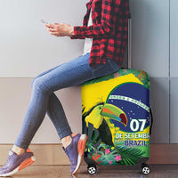 Feliz Dia Da Indepencencia Brazil Luggage Cover Brasil Toucan Tropical Vibes - Wonder Print Shop
