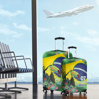 Feliz Dia Da Indepencencia Brazil Luggage Cover Brasil Toucan Tropical Vibes - Wonder Print Shop