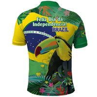 Feliz Dia Da Indepencencia Brazil Polo Shirt Brasil Toucan Tropical Vibes - Wonder Print Shop