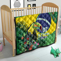 Feliz Dia Da Indepencencia Brazil Quilt Brasil Toucan Tropical Vibes - Wonder Print Shop