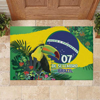 Feliz Dia Da Indepencencia Brazil Rubber Doormat Brasil Toucan Tropical Vibes - Wonder Print Shop