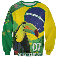 Feliz Dia Da Indepencencia Brazil Sweatshirt Brasil Toucan Tropical Vibes - Wonder Print Shop