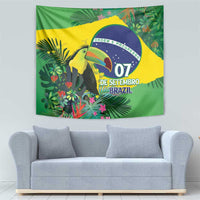 Feliz Dia Da Indepencencia Brazil Tapestry Brasil Toucan Tropical Vibes - Wonder Print Shop